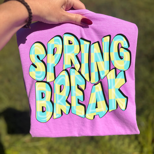 Checkered Spring Break DTF Transfer