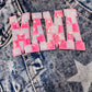 Pink Checkered Sequin Mama Hat/Pocket Patch