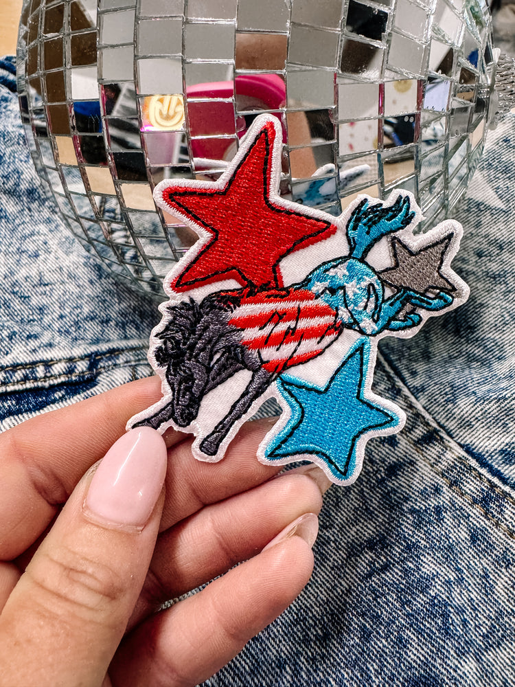 Patriotic Bronc Hat/Jacket Patch