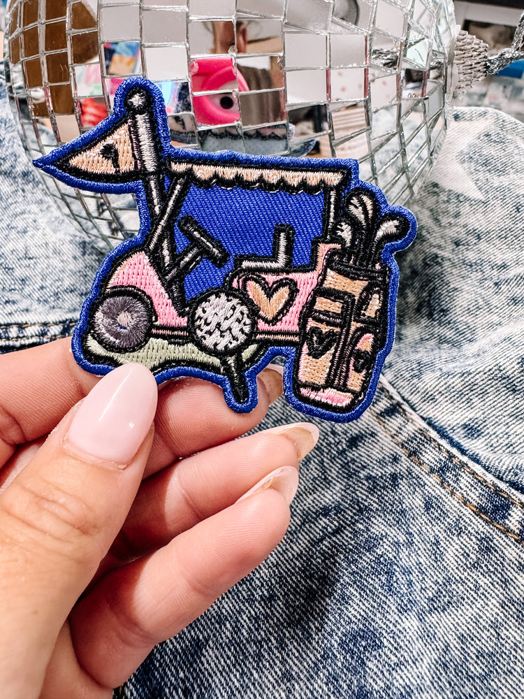 Blue & Pink Golf Cart Hat/Jacket Patch