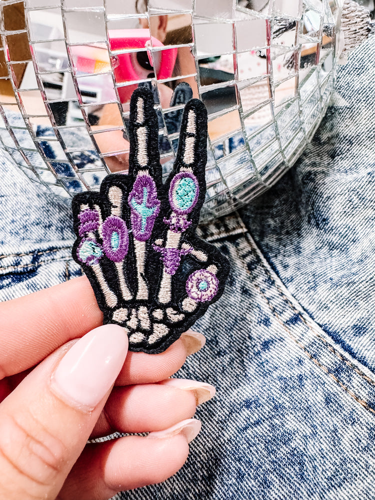 Western Skeleton Hand Hat/Pocket Patch