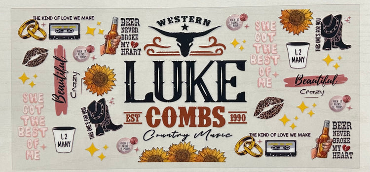 Country Combs UV 16oz. Libby Glass DTF Wrap