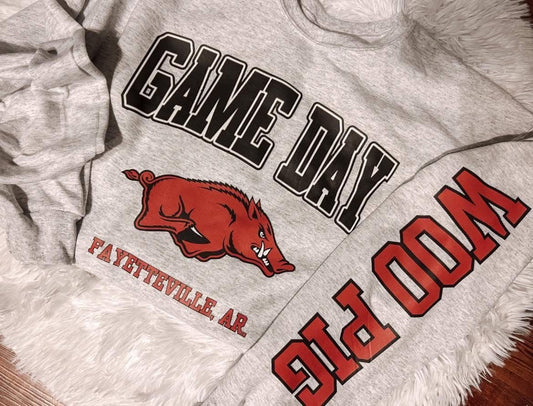 Game Day Fayetteville, AR with Sleeve DTF Transfer