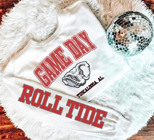 Game Day Tuscaloosa, AL with Sleeve DTF Transfer