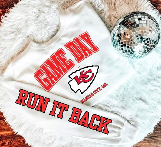 Game Day KC with Sleeve DTF Transfer