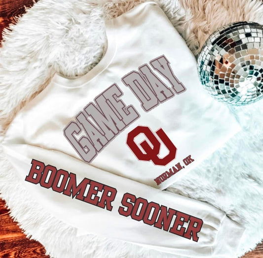 Game Day Norman, OK with Sleeve DTF Transfer