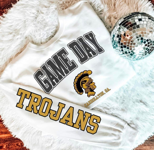 Game Day Carrollton, GA with Sleeve DTF Transfer