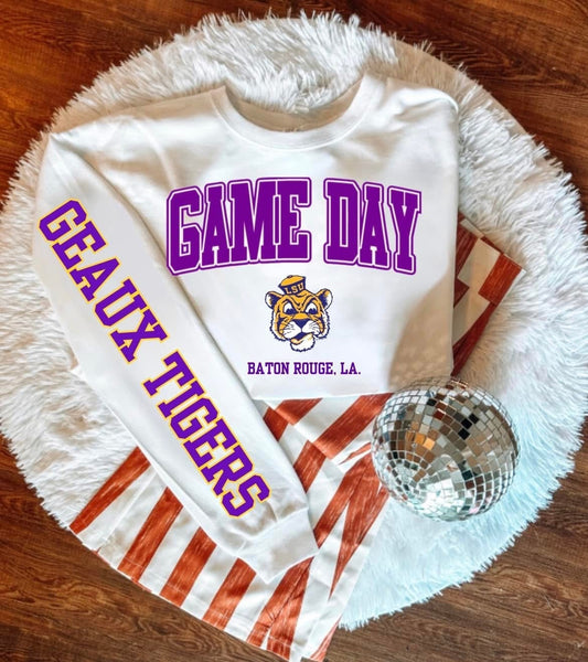 Game Day Baton Rouge with Sleeve DTF Transfer