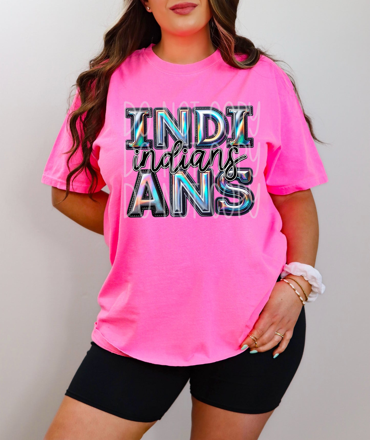 Indians Holographic School Spirit DTF Transfer