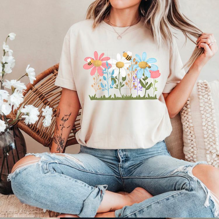 Pastel Flowers DTF Transfer