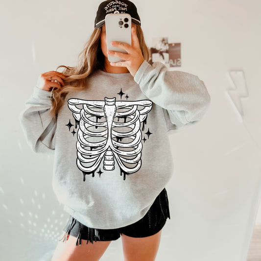 Black Skeleton DTF Transfer