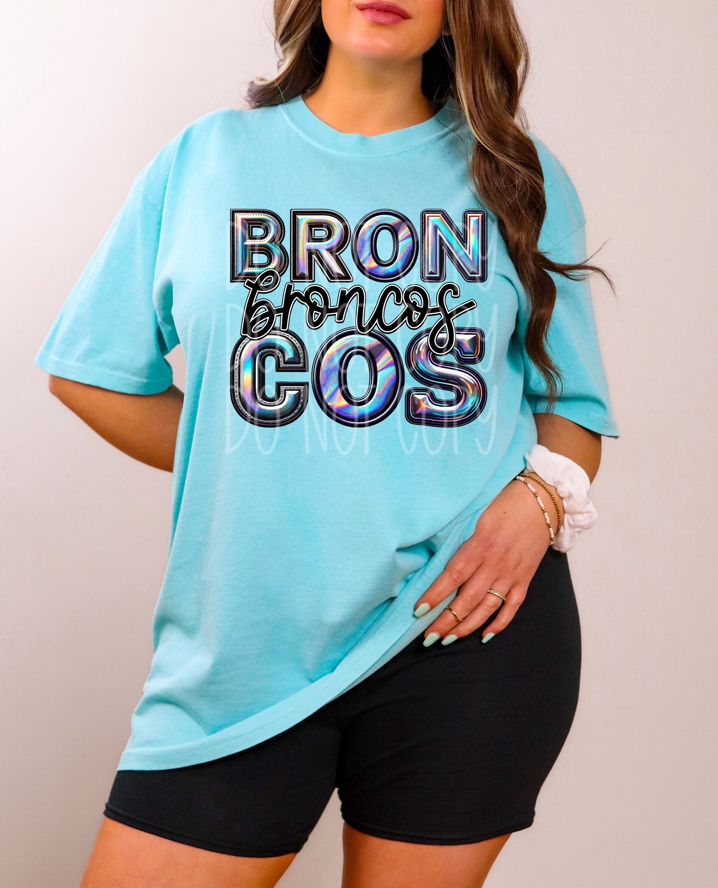 Broncos Holographic School Spirit DTF Transfer