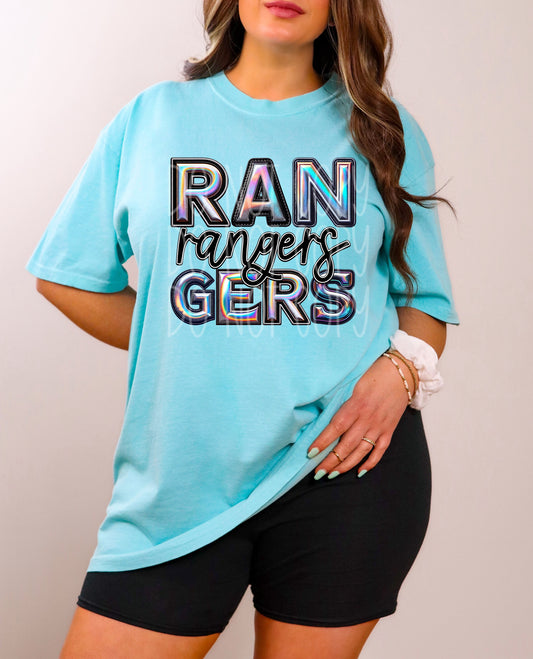 Rangers Holographic School Spirit DTF Transfer