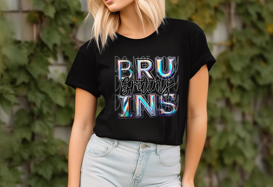 Bruins Holographic School Spirit DTF Transfer