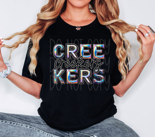 Creekers Holographic School Spirit DTF Transfer