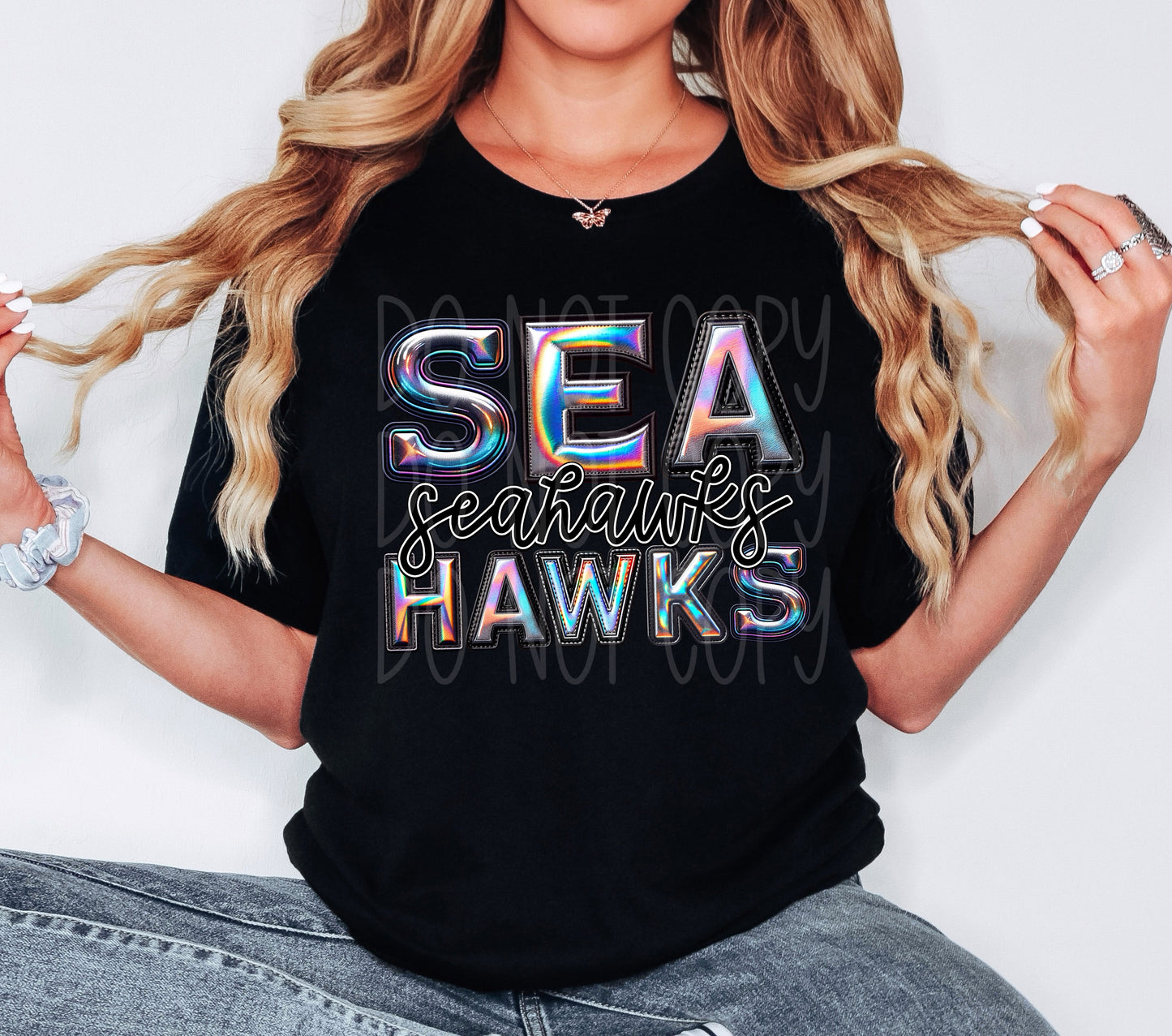 Seahawks Holographic School Spirit DTF Transfer