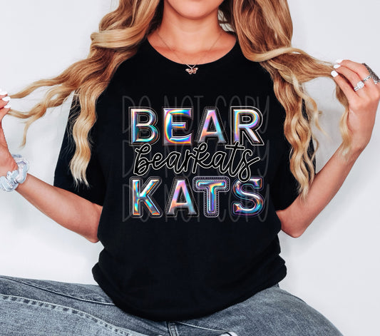 Bears Holographic School Spirit DTF Transfer