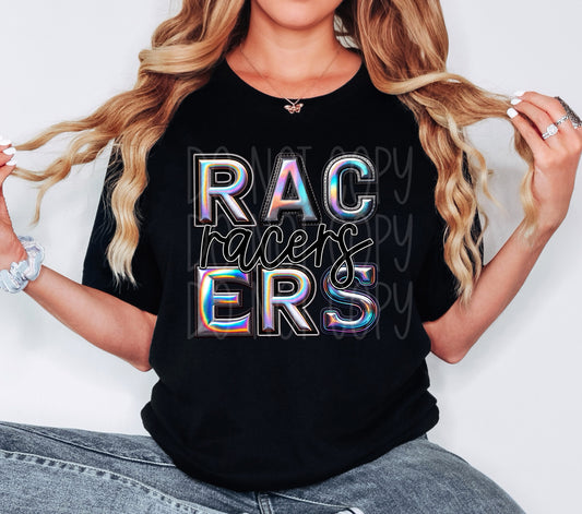 Racers Holographic School Spirit DTF Transfer