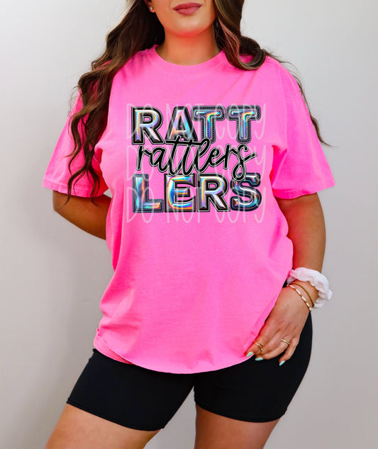 Rattlers Holographic School Spirit DTF Transfer