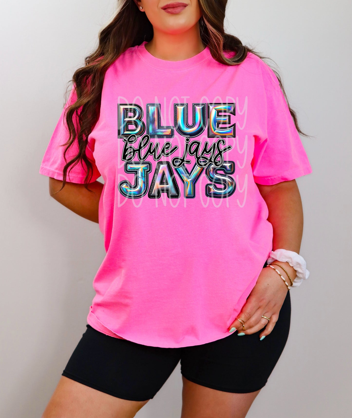 Bluejays Holographic School Spirit DTF Transfer