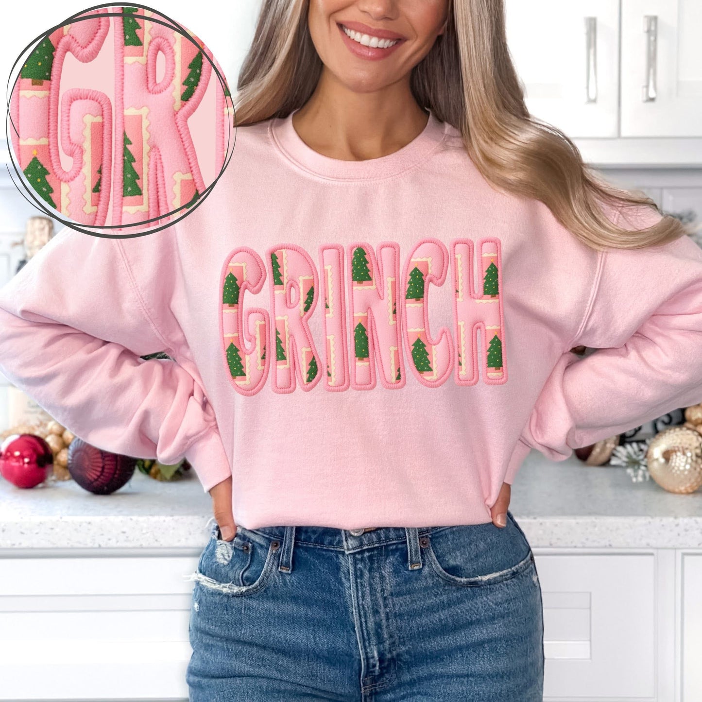 Faux Yarn Grinch DTF Transfer