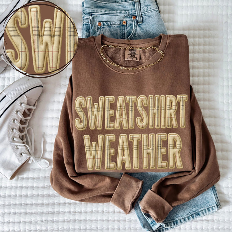 Faux Yarn Sweatshirt Weather DTF Transfer