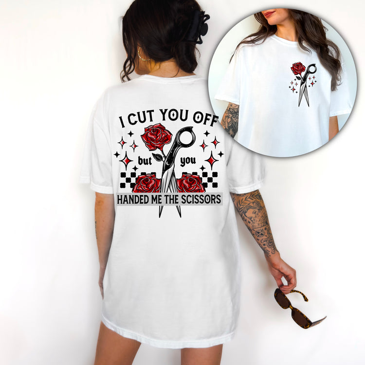 I Cut You Off Black DTF Transfer