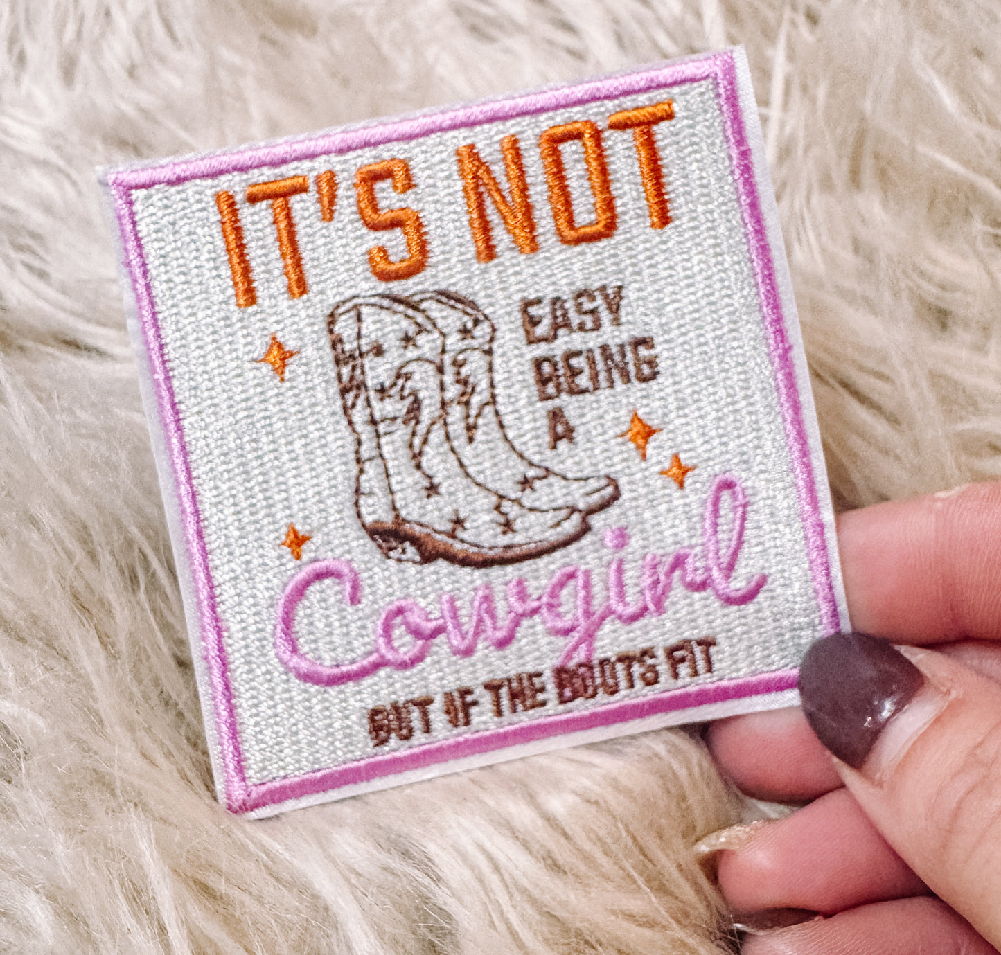 It's Not Easy Being a Cowgirl Hat/Pocket Patch