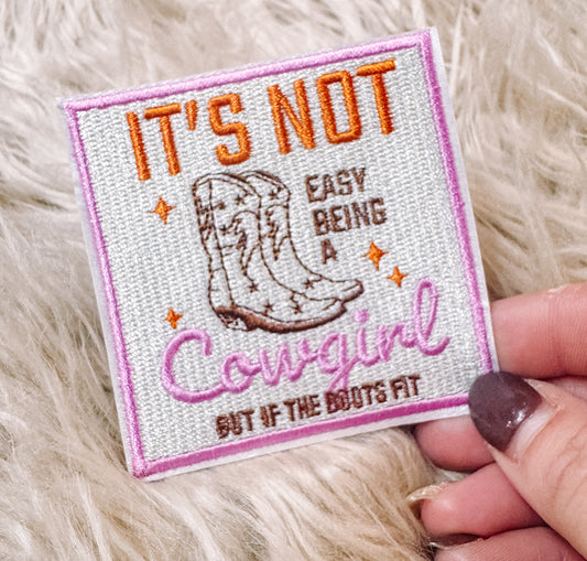 It's Not Easy Being a Cowgirl Hat/Pocket Patch