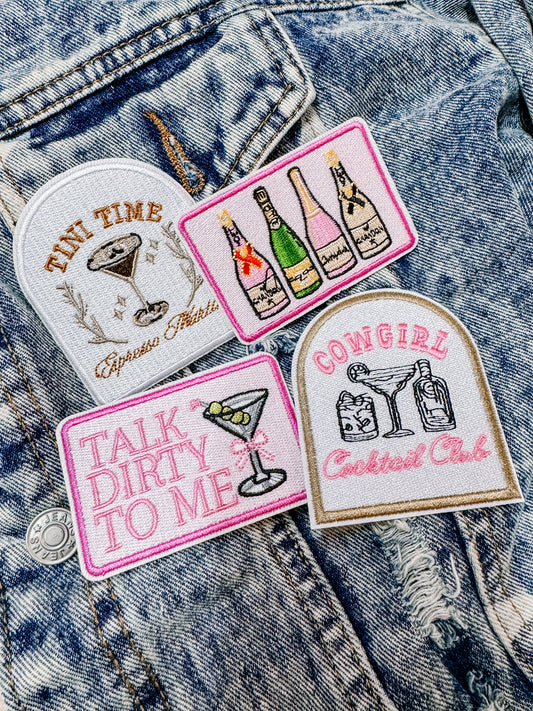 Cowgirl Cocktail Club BUNDLE OF FOUR Hat/Pocket Patch