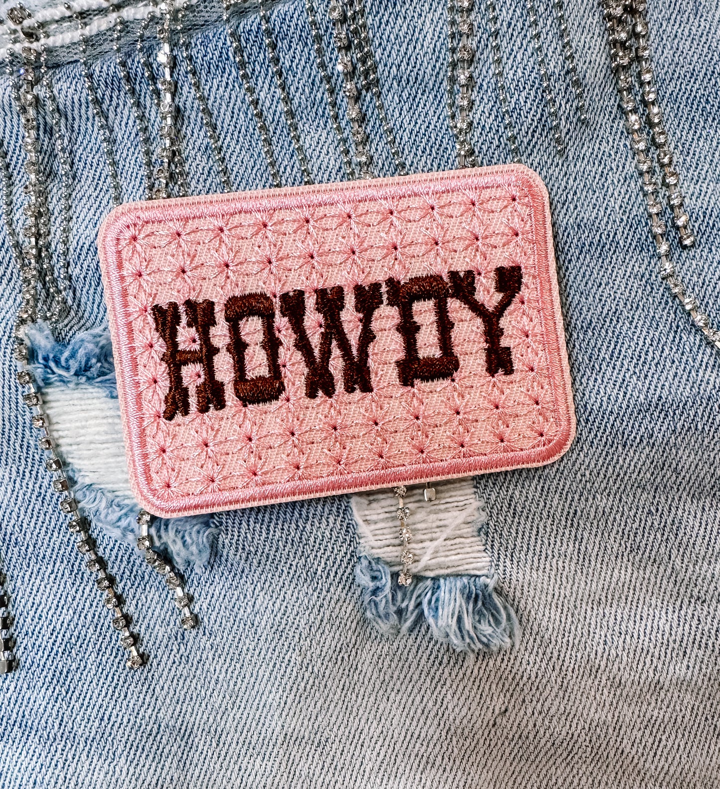 Preppy Stitched Howdy Hat/Pocket Patch