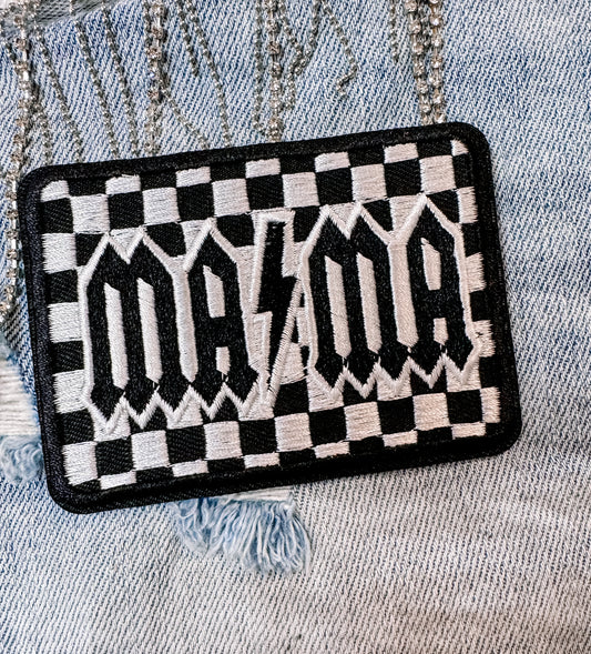 Retro Checkered Mama Hat/Pocket Patch