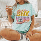 Stay Weird Faux Embroidery DTF Transfer