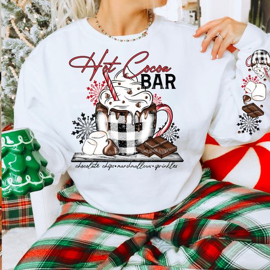 Hot Cocoa Bar WITH BOTH SLEEVES DTF Transfer