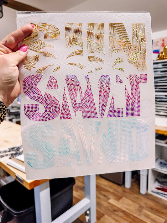 Sun Salt Sand Summer Spangle Transfer