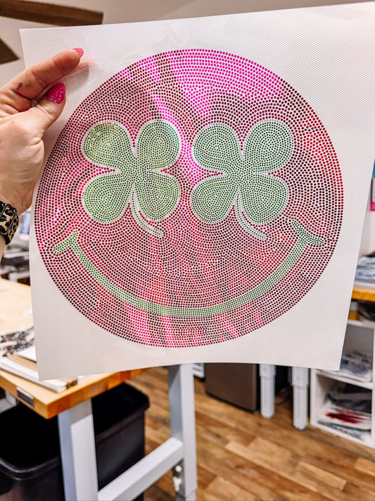 Clover Happiness Saint Patrick's Day Spangle Transfer