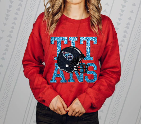 Titans Faux Sequin DTF Transfer