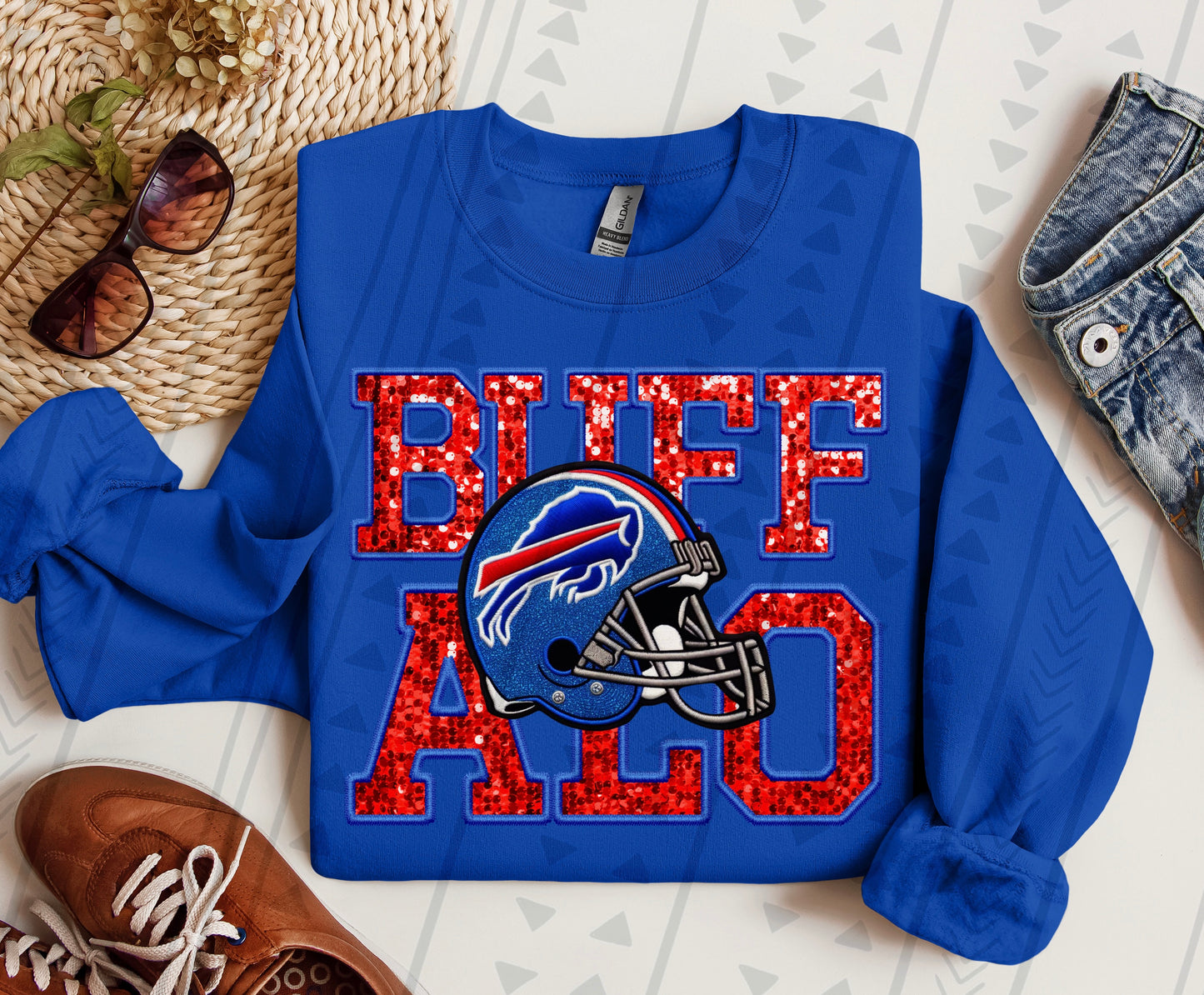 Buffalo Faux Sequin DTF Transfer