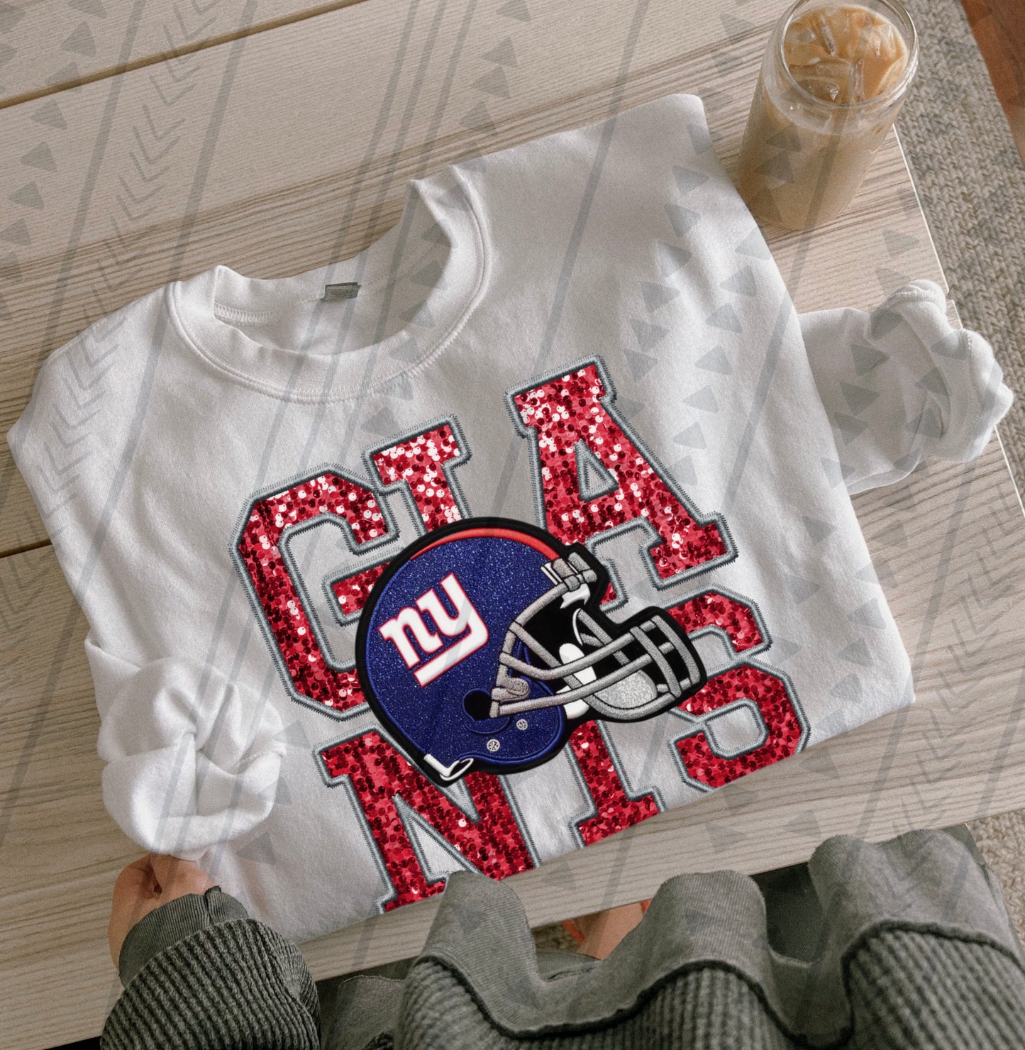 Giants Faux Sequin DTF Transfer