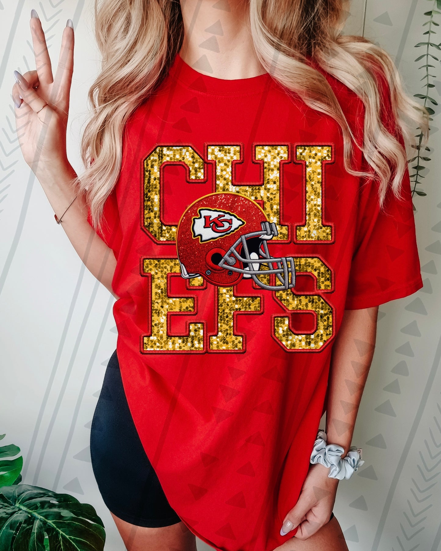 Chiefs Faux Sequin DTF Transfer