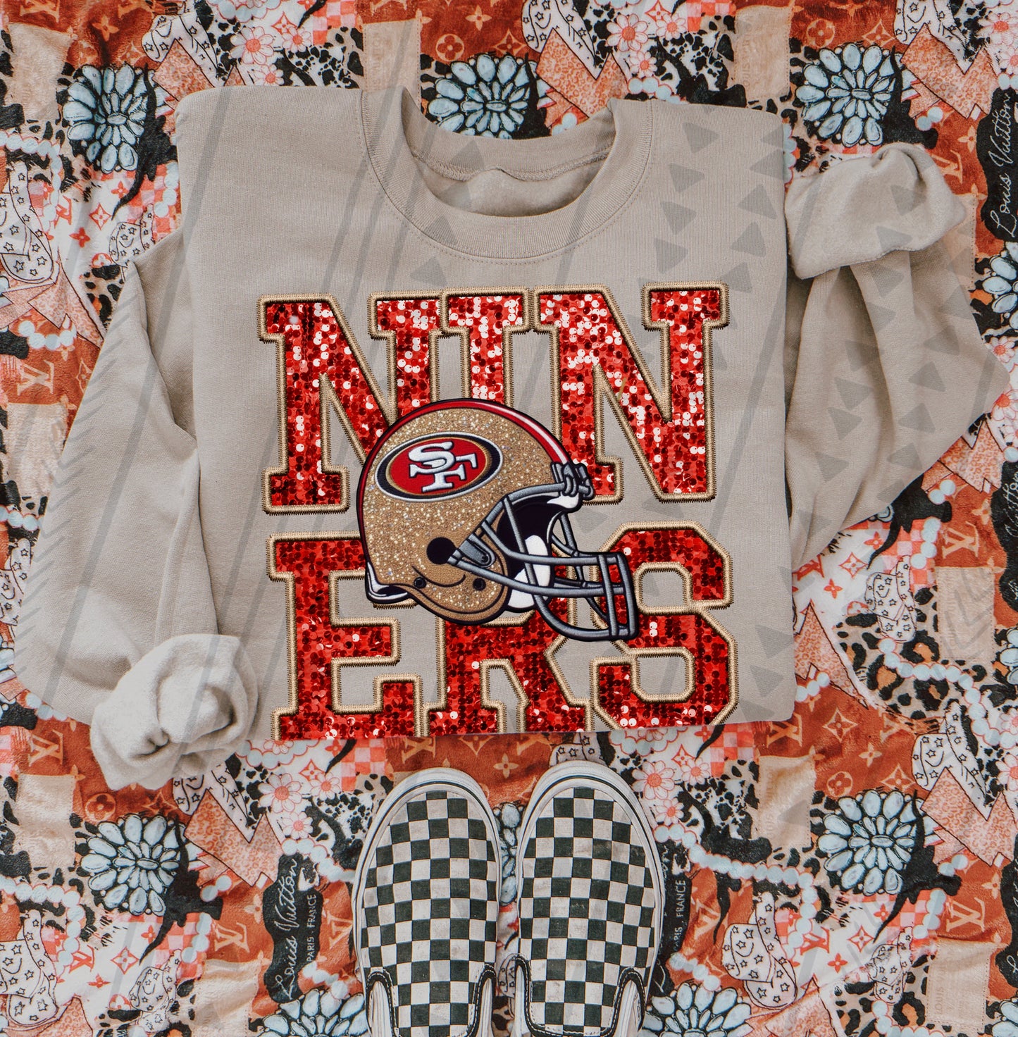 Niners Faux Sequin DTF Transfer