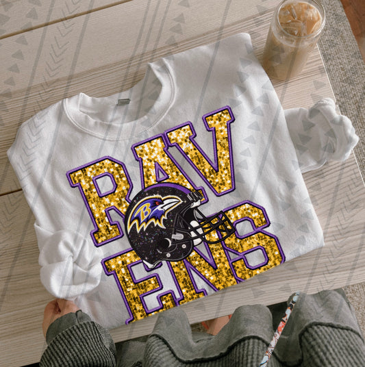 Ravens Faux Sequin DTF Transfer