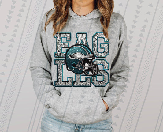 Eagles Faux Sequin DTF Transfer