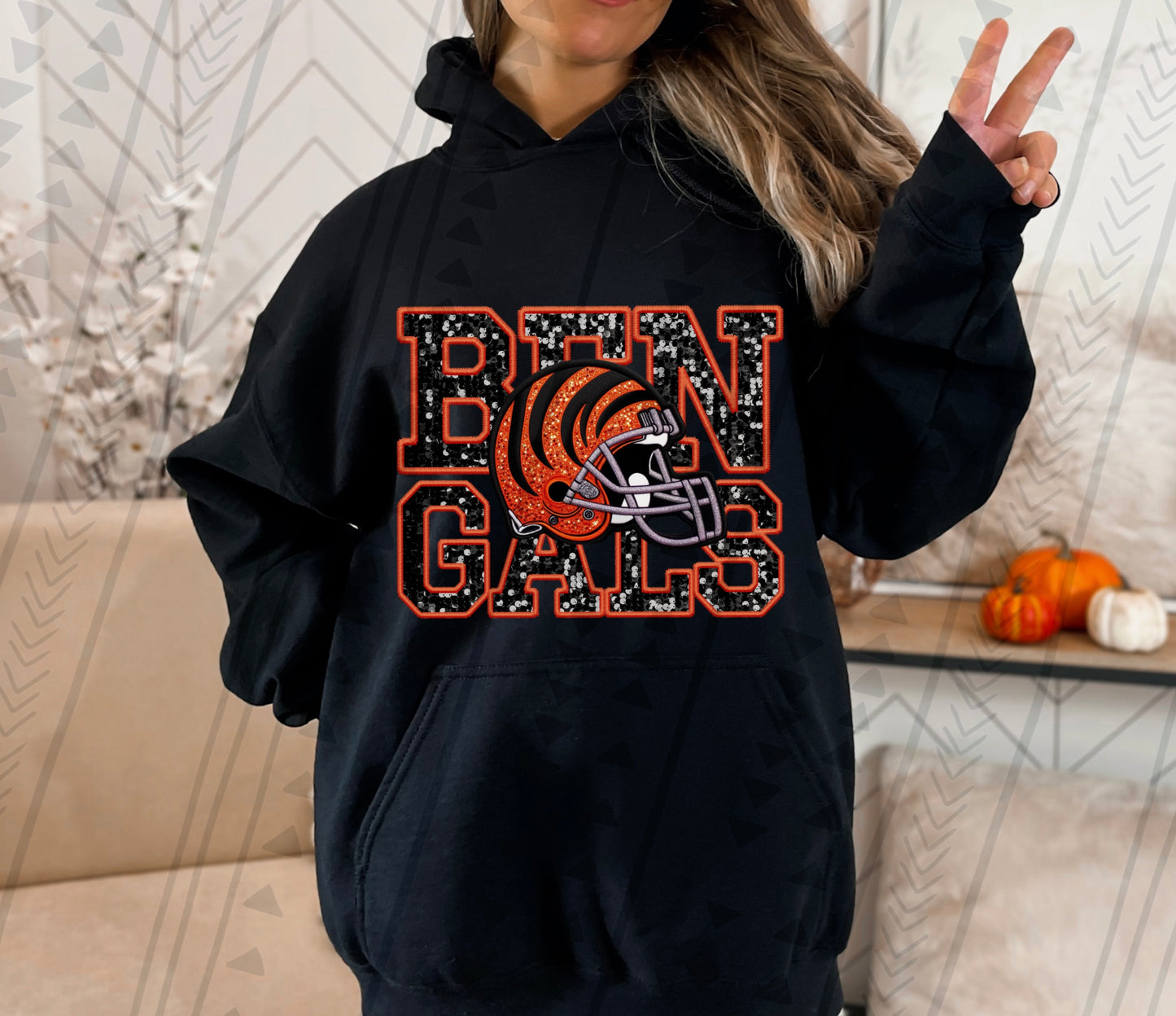 Bengals Faux Sequin DTF Transfer