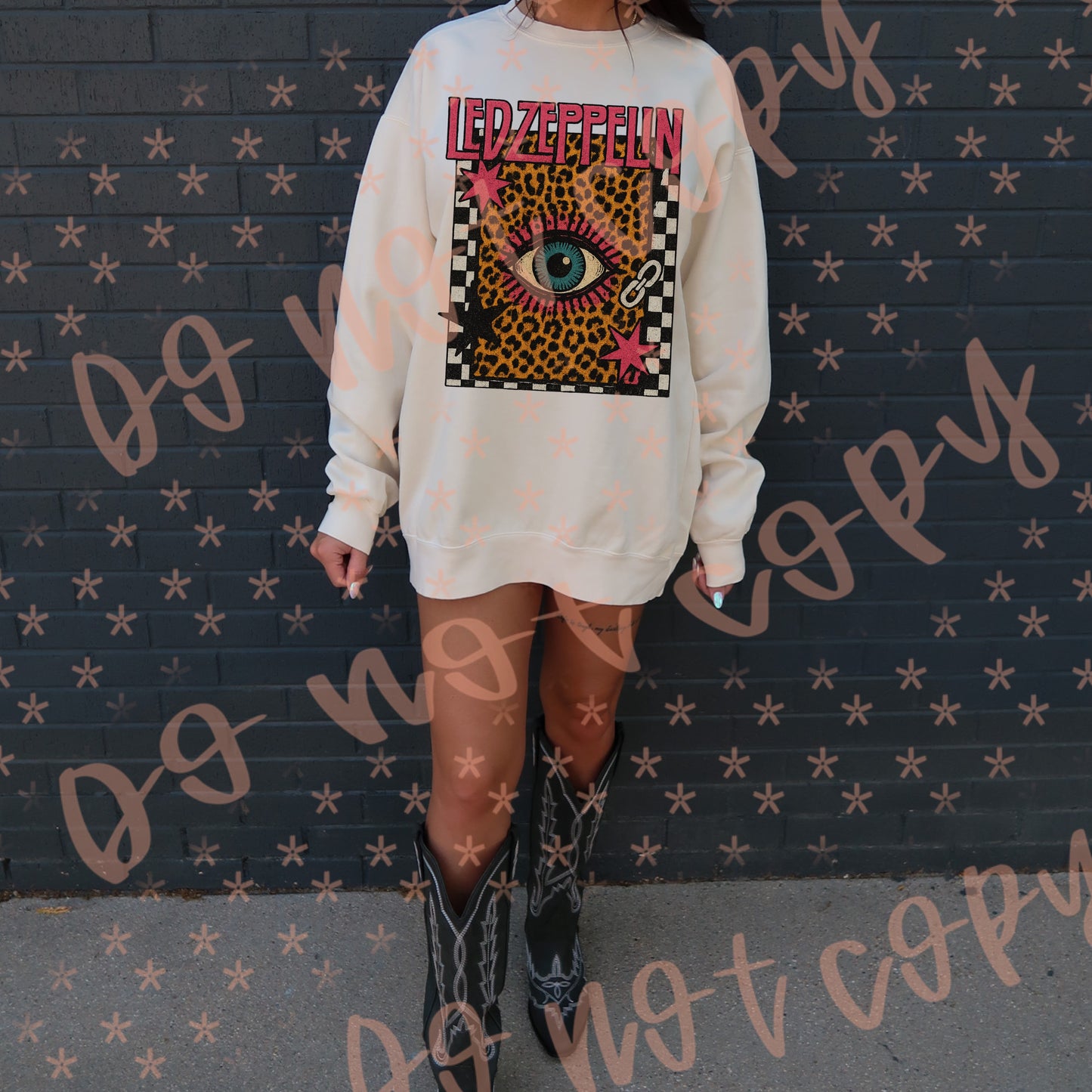 Zeppelin 2 Leopard Checkered DTF Transfer