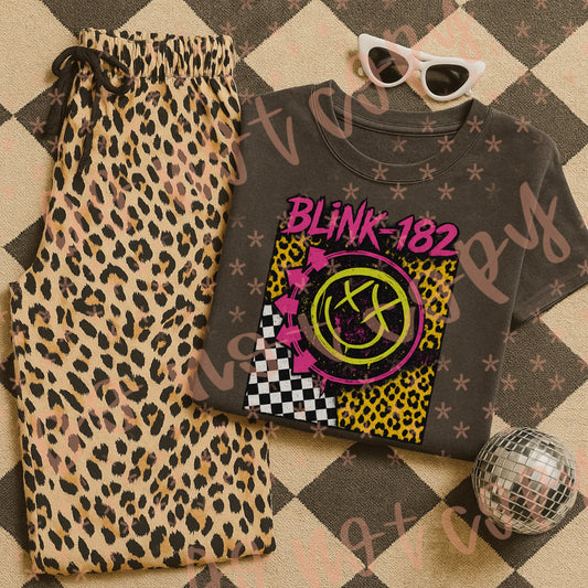 Blink Leopard Checkered DTF Transfer