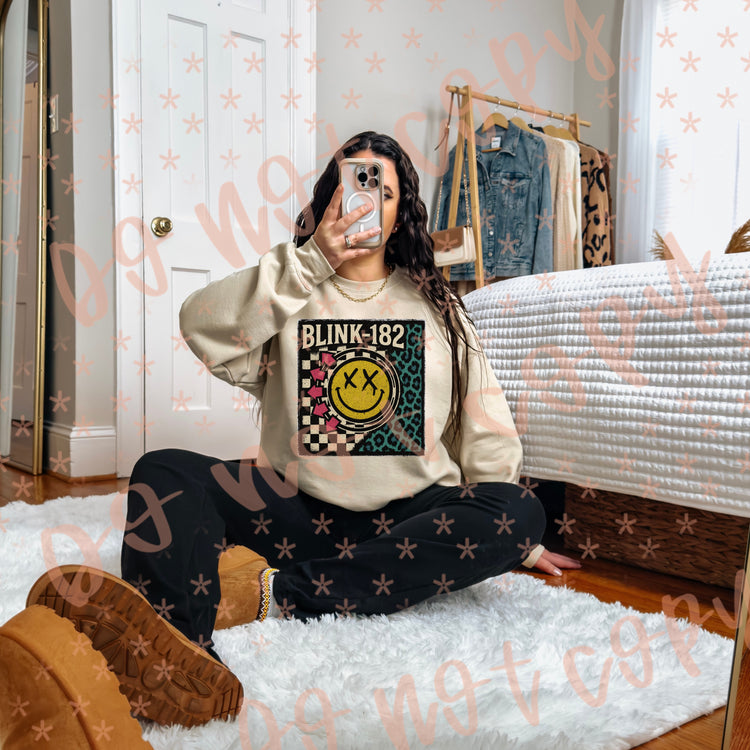 Neon Checkered Blink DTF Transfer