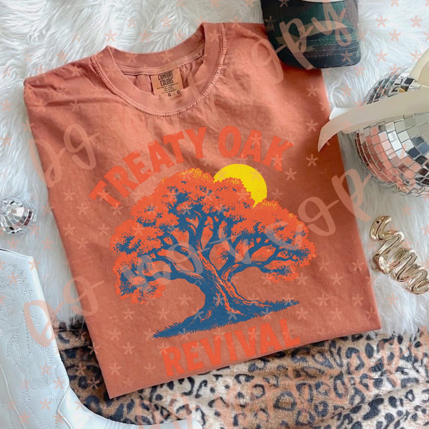 Retro Treaty Oak DTF Transfer