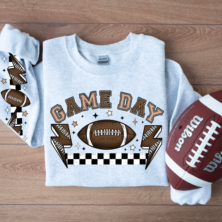 Game Day with Sleeve with Stars DTF Transfer (SET OF BOTH SLEEVE + FRONT)
