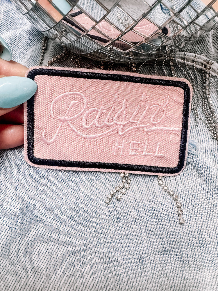 Raisin' Hell Western Hat/Pocket Patch